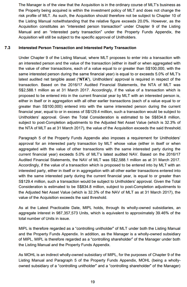Tsing Yi interested person transaction